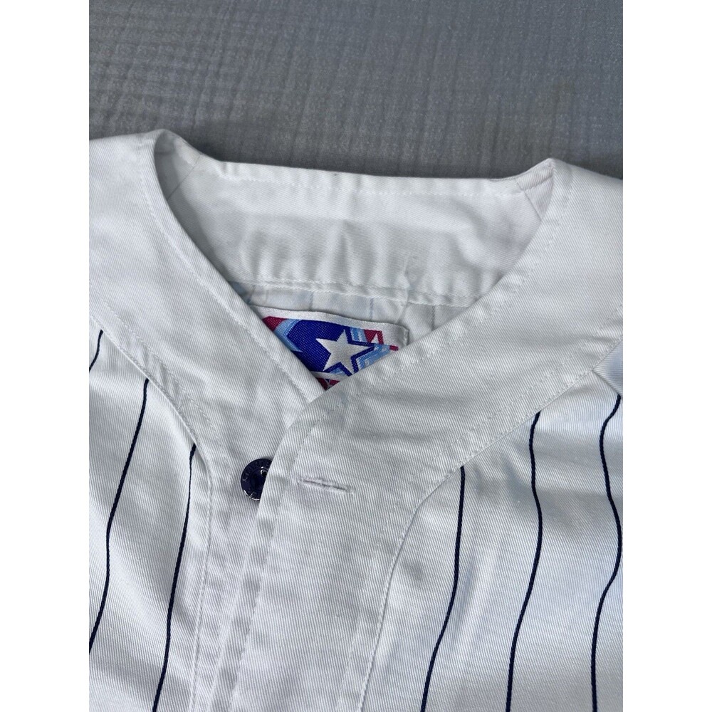 VTG 90s 00s Starter Detroit Tigers Pinstripe Jersey Men’s L Script Logo Rare MLB - Picture 8 of 10